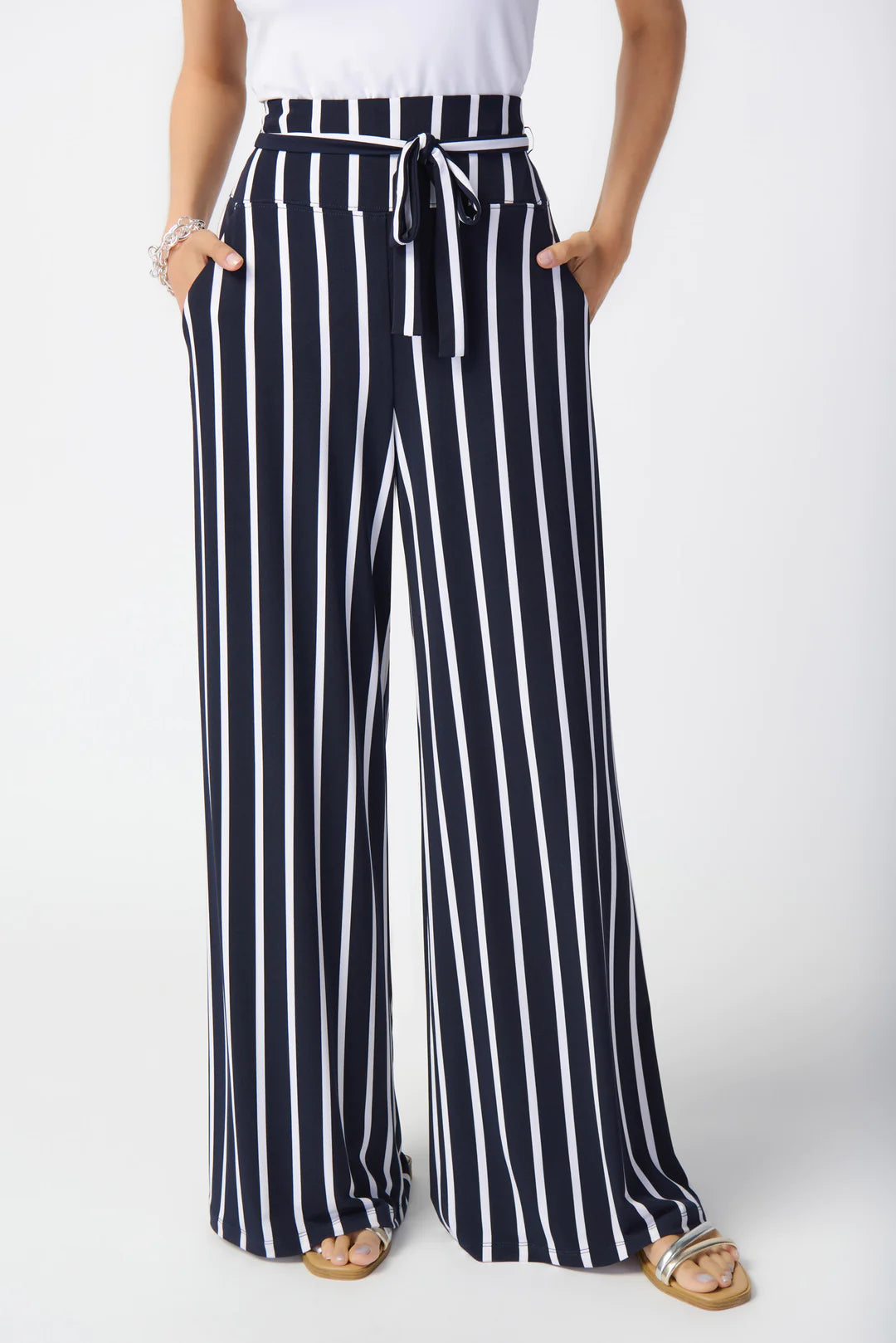 Wide Leg Stripe Pant