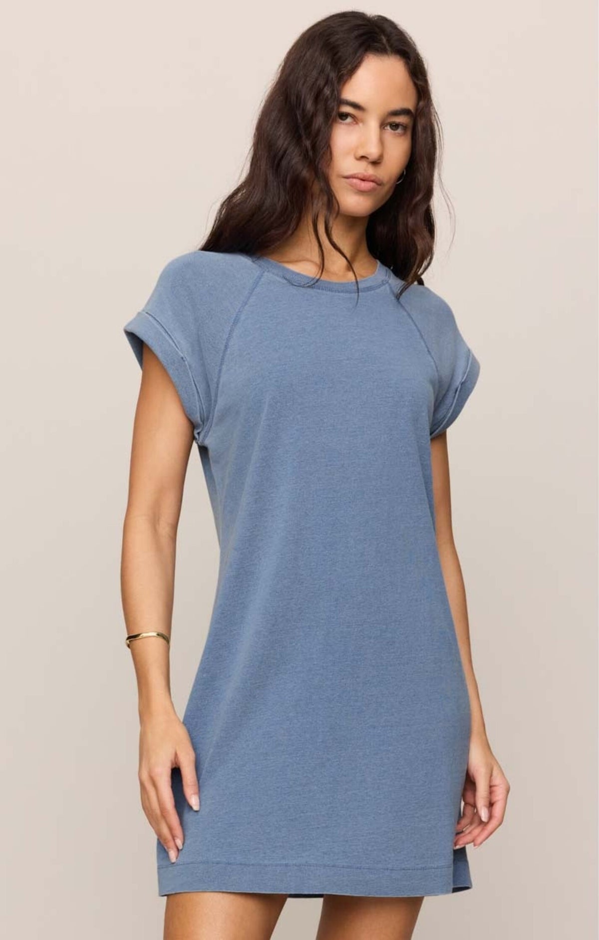 Z SUPPLY Tate Jersey Denim Mini Dress