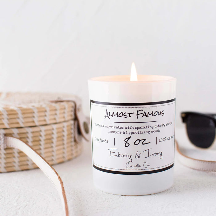 EBONY & IVORY Almost Famous Candle - 8 OZ