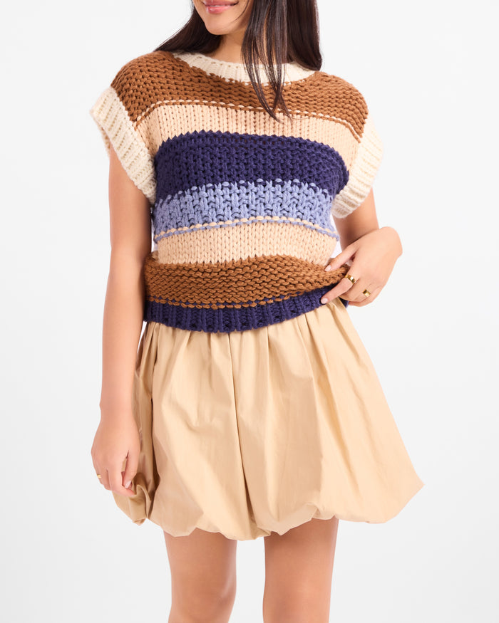 SADIE & SAGE Bookmark Stripe Sweater Vest