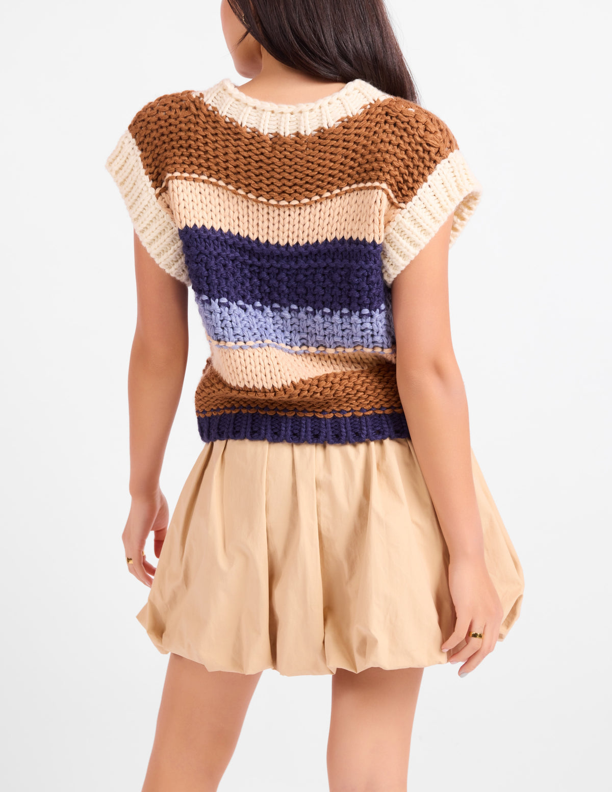 SADIE & SAGE Bookmark Stripe Sweater Vest