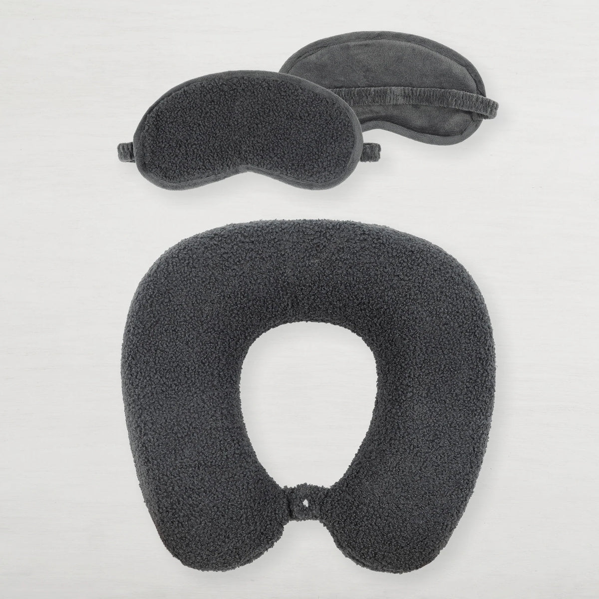 LEMON Travel Neck Pillow & Eye Mask Cozy Set