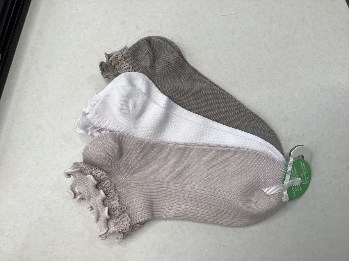 LEMON Ruffled Low Cut Socks