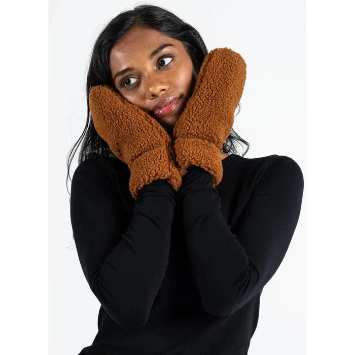 C’EST MOI Teddy Mittens - Brown
