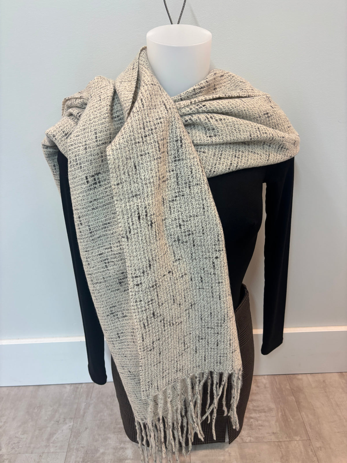 C’EST MOI Speck Print Scarf -Ivory