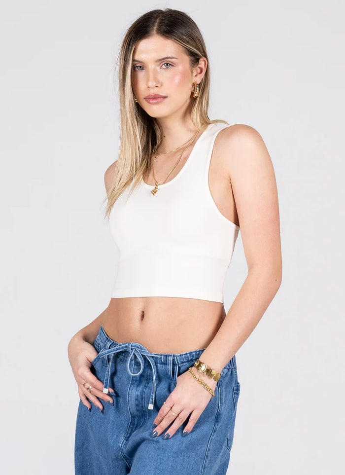 C’EST MOI Bamboo Crop Tank Top