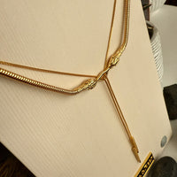 PIKA & BEAR Cenchoa - Double Snake Layered Necklace in Gold