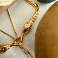 PIKA & BEAR Cenchoa - Double Snake Layered Necklace in Gold