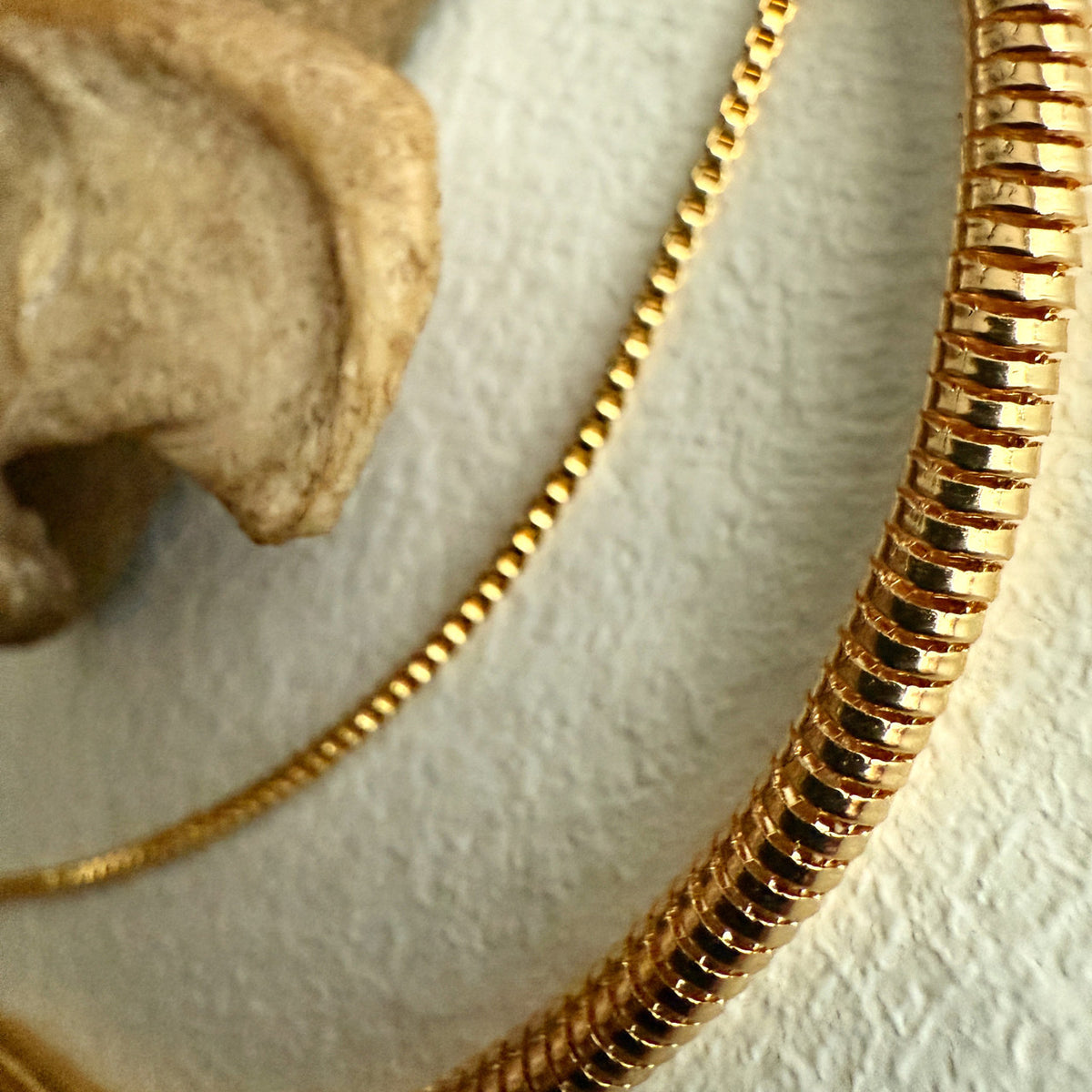 PIKA & BEAR Cenchoa - Double Snake Layered Necklace in Gold