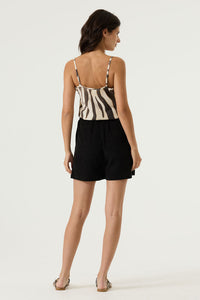 GARCIA Zebra Print Tank and  Shorts Set