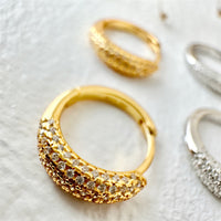 PIKA & BEAR Tiamat - Small Rhinestone Cluster Hoop Earrings