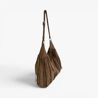 SKYLA Jackie Fringe Hobo Bag - Mocha