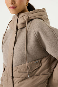 GARCIA Ladies Brown Puffer Jacket