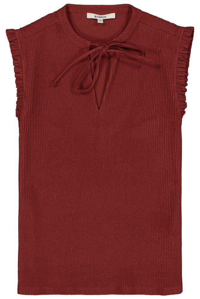GARCIA Ladies Crinkle Top With Tie