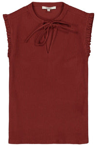GARCIA Ladies Crinkle Top With Tie