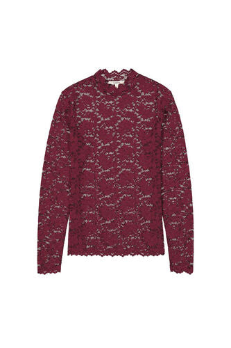 Red lace long sleeve