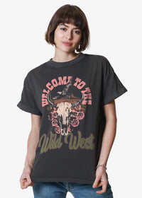 GIRL DANGEROUS Welcome To The Wild West Vintage Boyfriend Tee