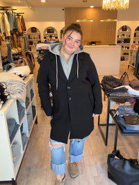 RD STYLE - Despina Scuba Coat With Hood