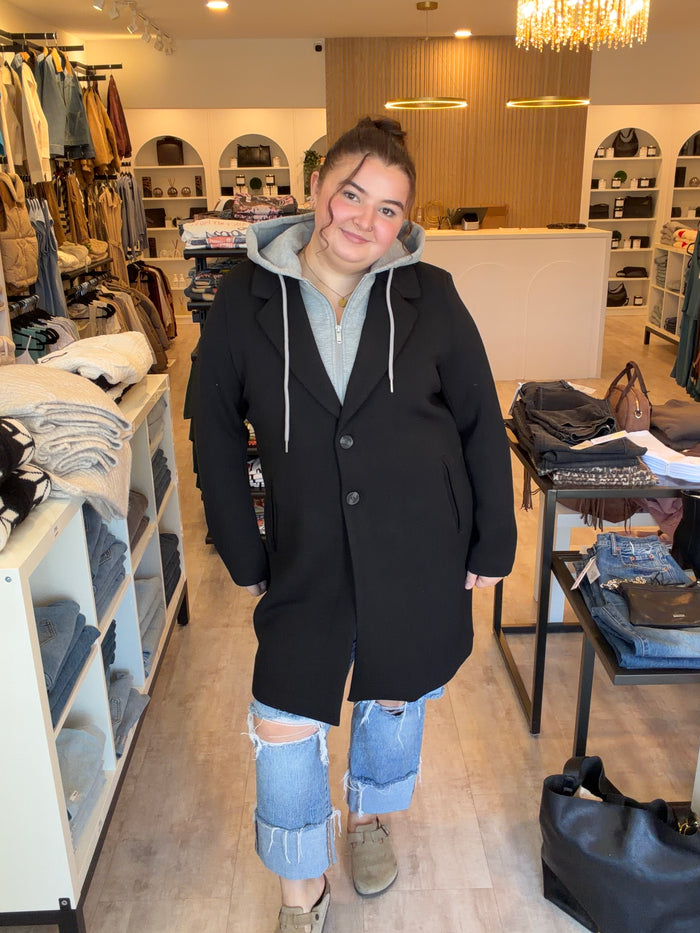 RD STYLE - Despina Scuba Coat With Hood