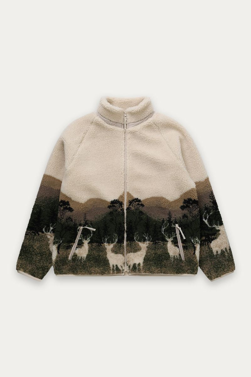 KUWALLA - Sherpa Jacket - Elk Wildlife - Unisex