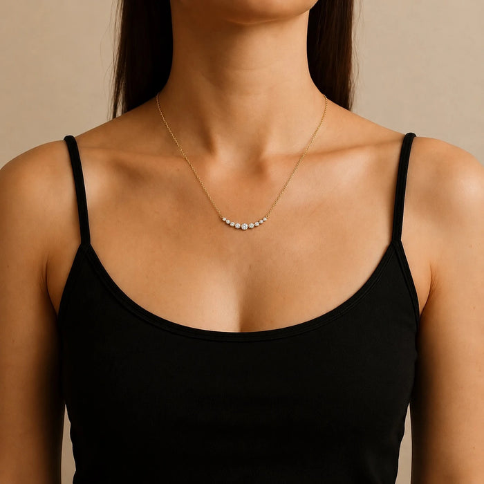 PIKA & BEAR - Témmé - Rhinestone Feature Necklace - Gold