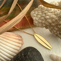 PIKA & BEAR - Fishtail - Surfboard Charm Necklace - Gold