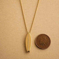 PIKA & BEAR - Fishtail - Surfboard Charm Necklace - Gold