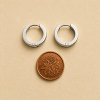 PIKA & BEAR - Artemis - Chevron Pattern Hoop Earrings - Silver