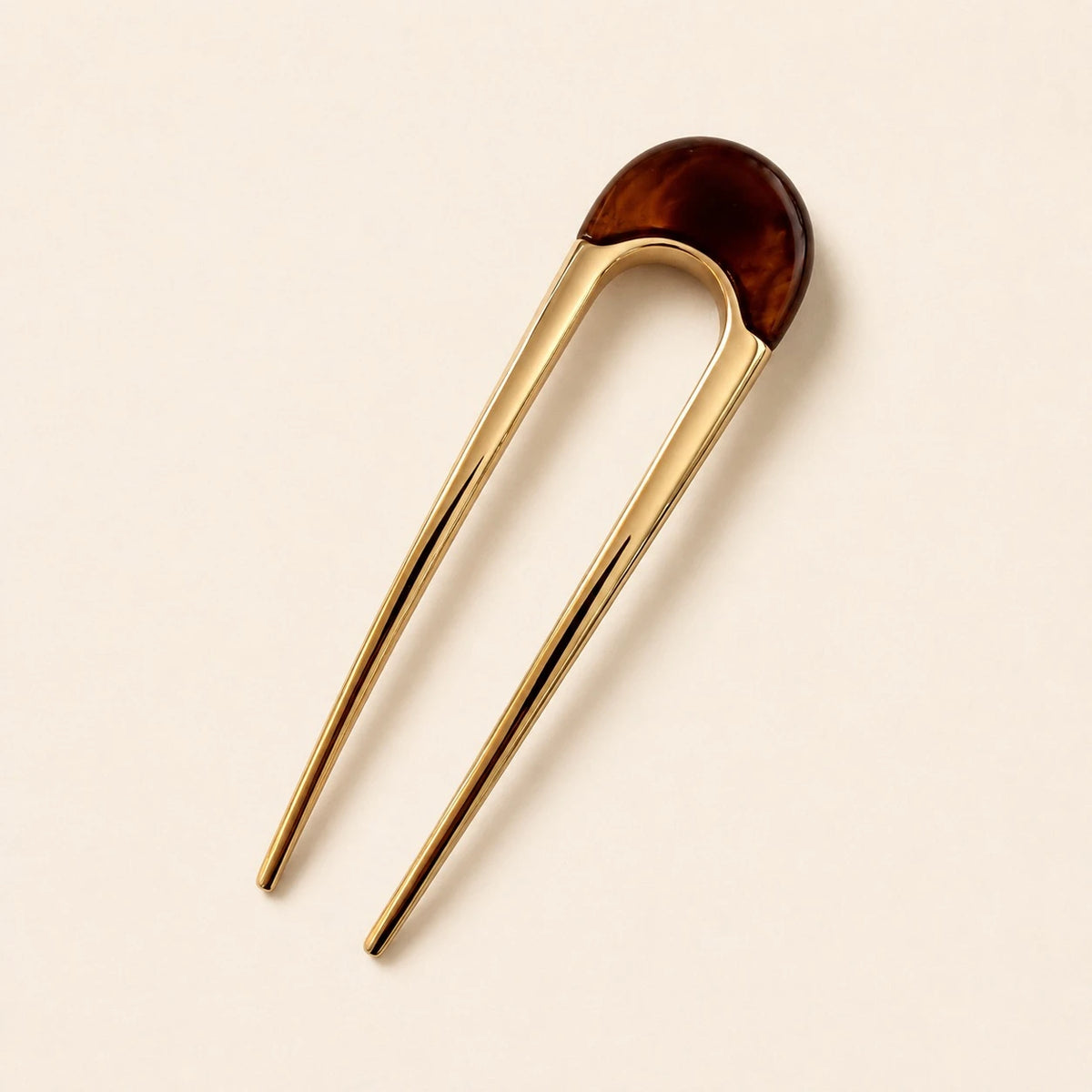 PIKA & BEAR - CLAUDETTE - French Hair Pin - Amber / Gold