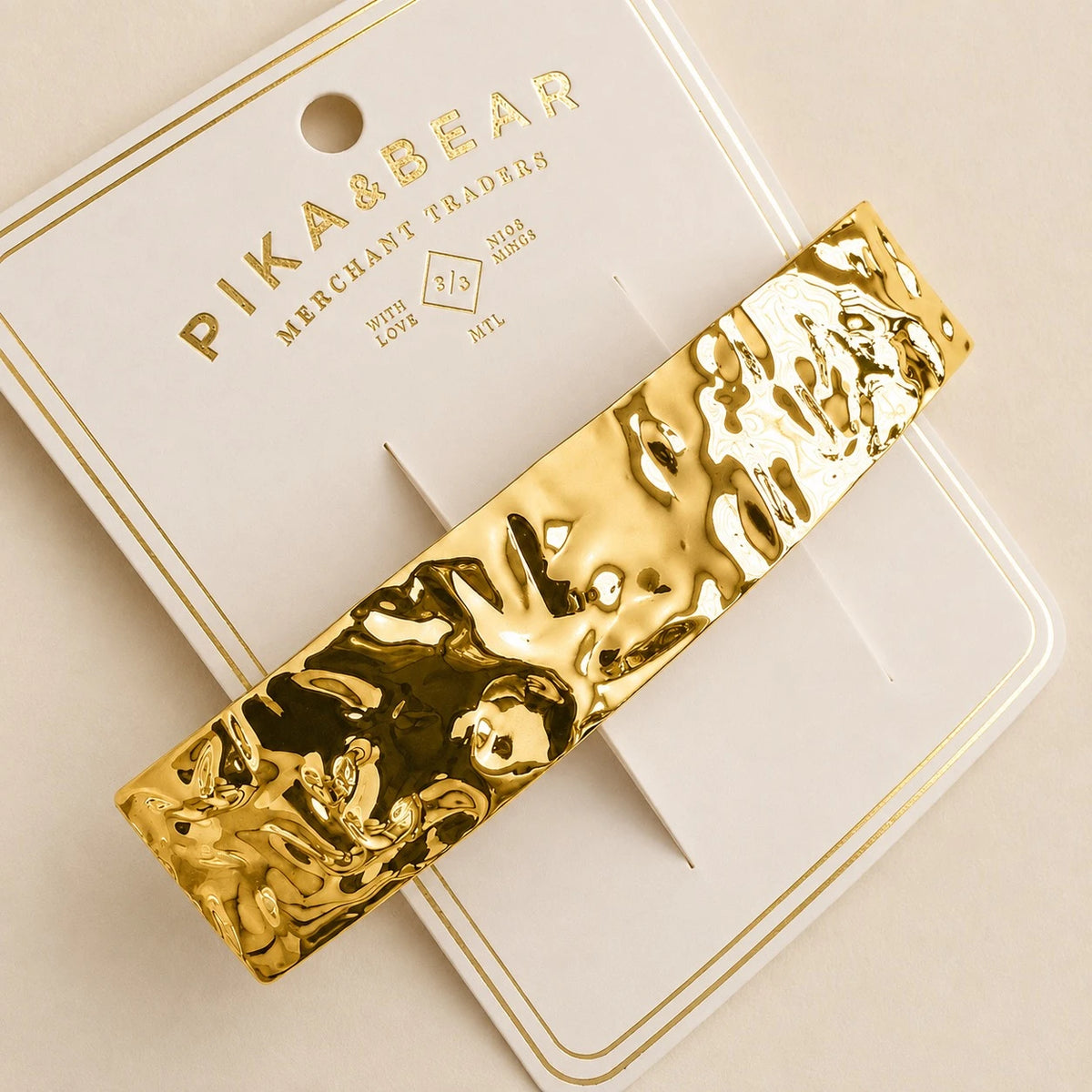 PIKA & BEAR - Quinn - Textured Hair Clip - Gold