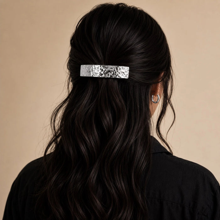 PIKA & BEAR - Quinn - Textured Hair Clip - Silver