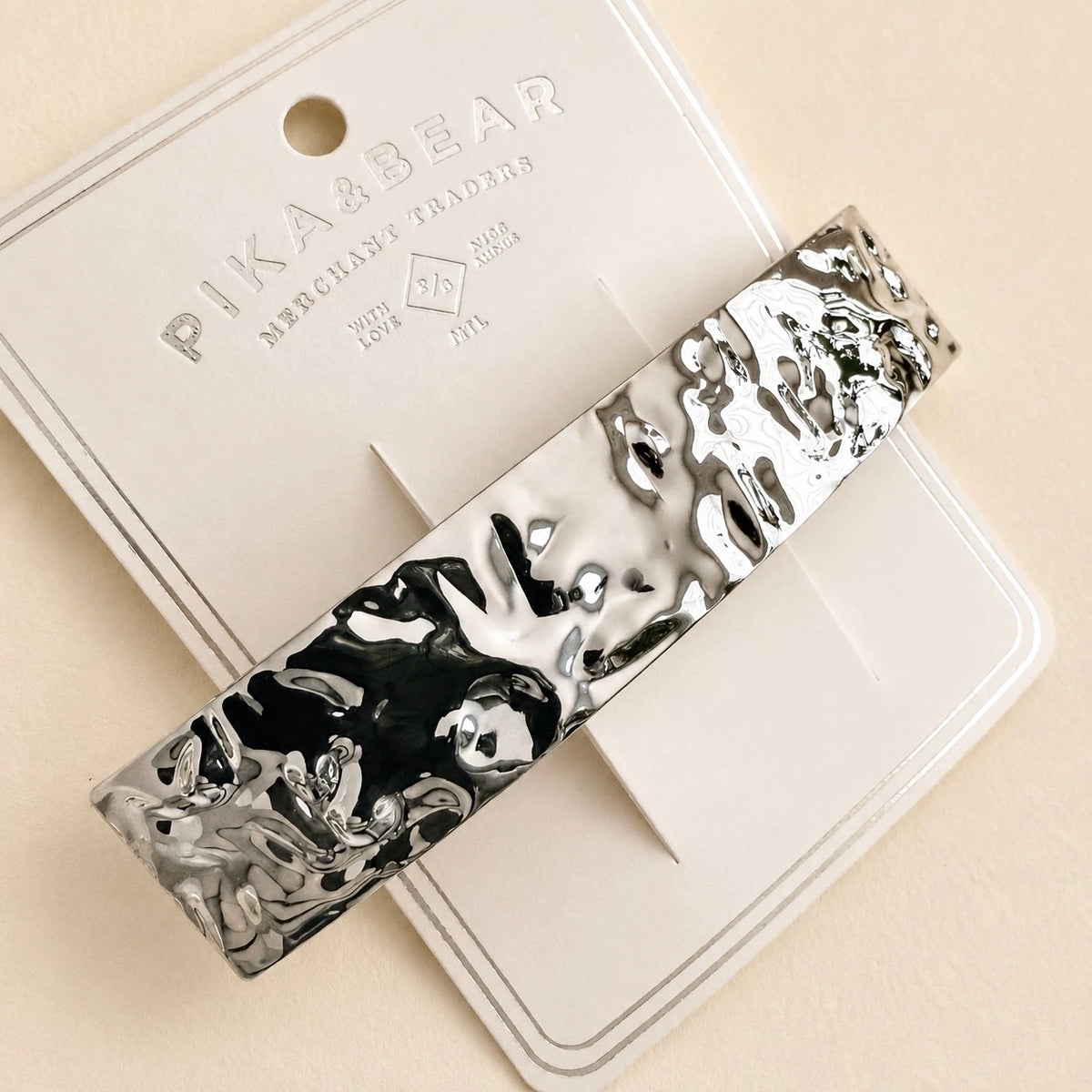 PIKA & BEAR - Quinn - Textured Hair Clip - Silver