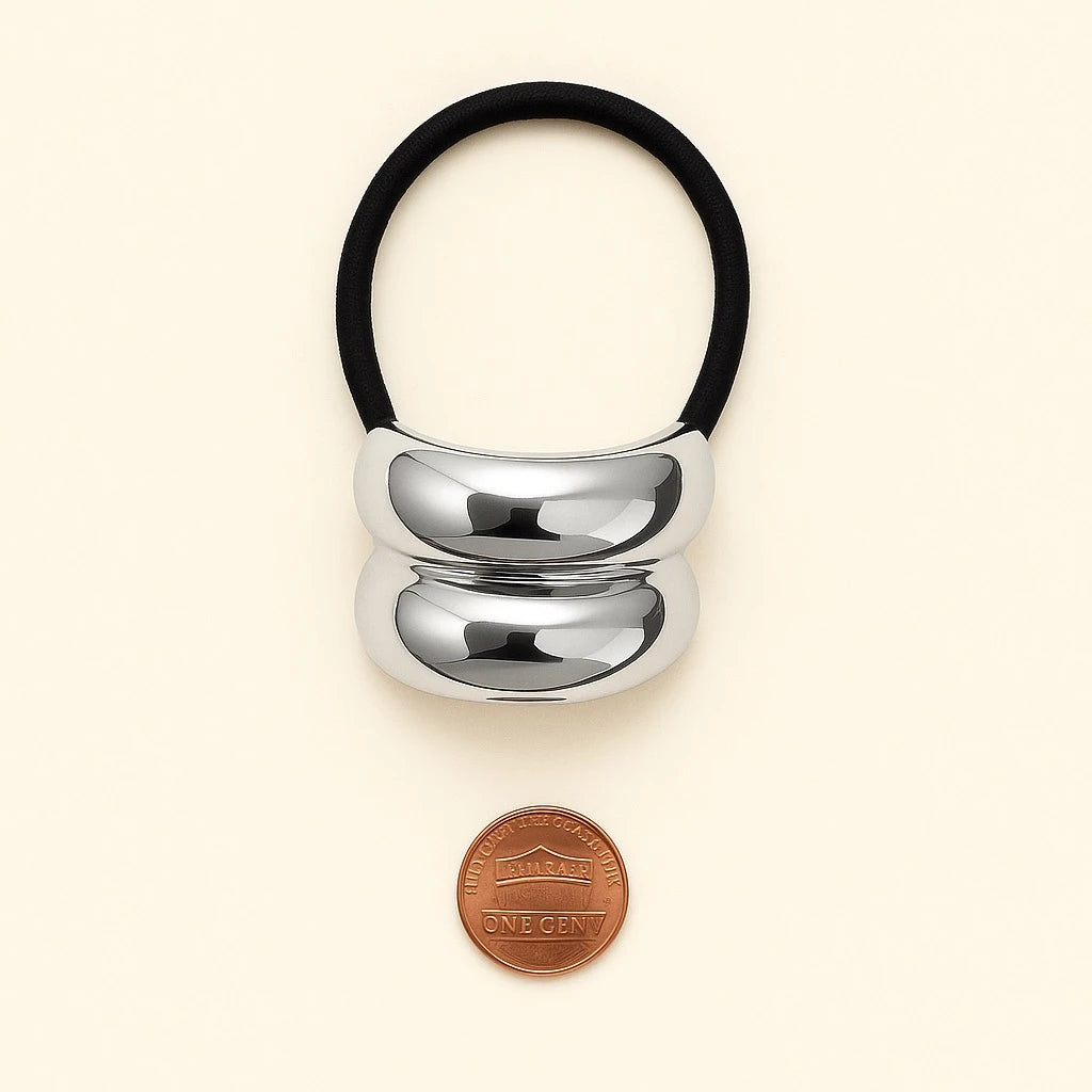 PIKA & BEAR - Conves - Double Detail Hair Elastic - Silver