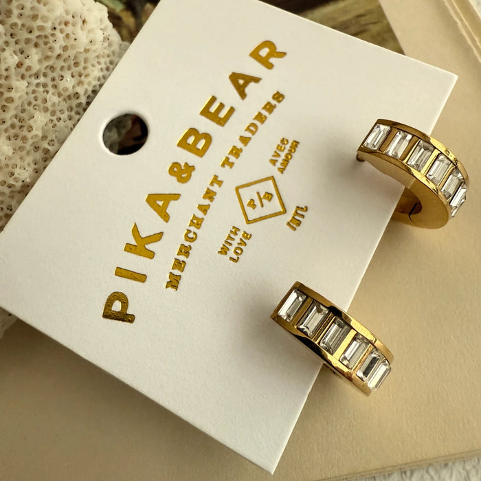 PIKA & BEAR - Evert - Baguette Hoop Earrings - Gold