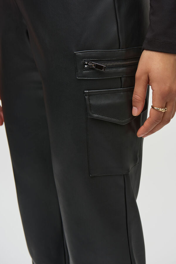 Leatherette Slim Pull on Pant