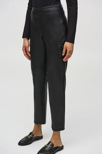 Leatherette Slim Pull on Pant