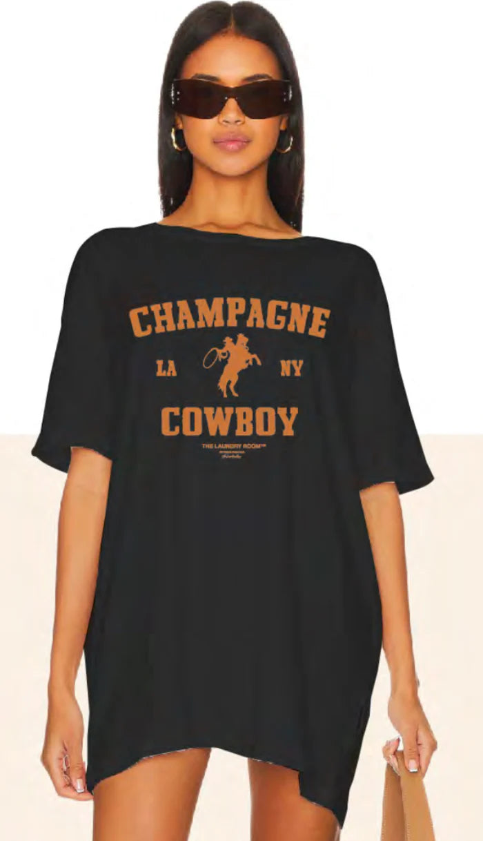 Champagne Cowboy Oversized Tee