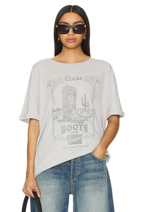 Boot Scootin Banquet Oversized Tee - White