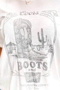 Boot Scootin Banquet Oversized Tee - White