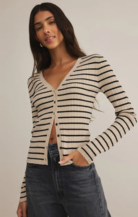 Jordana Striped Rib Sweater