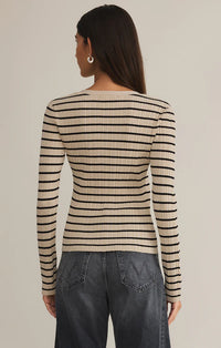 Jordana Striped Rib Sweater