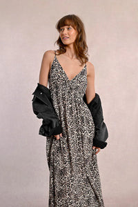 Long Leopard Print Dress