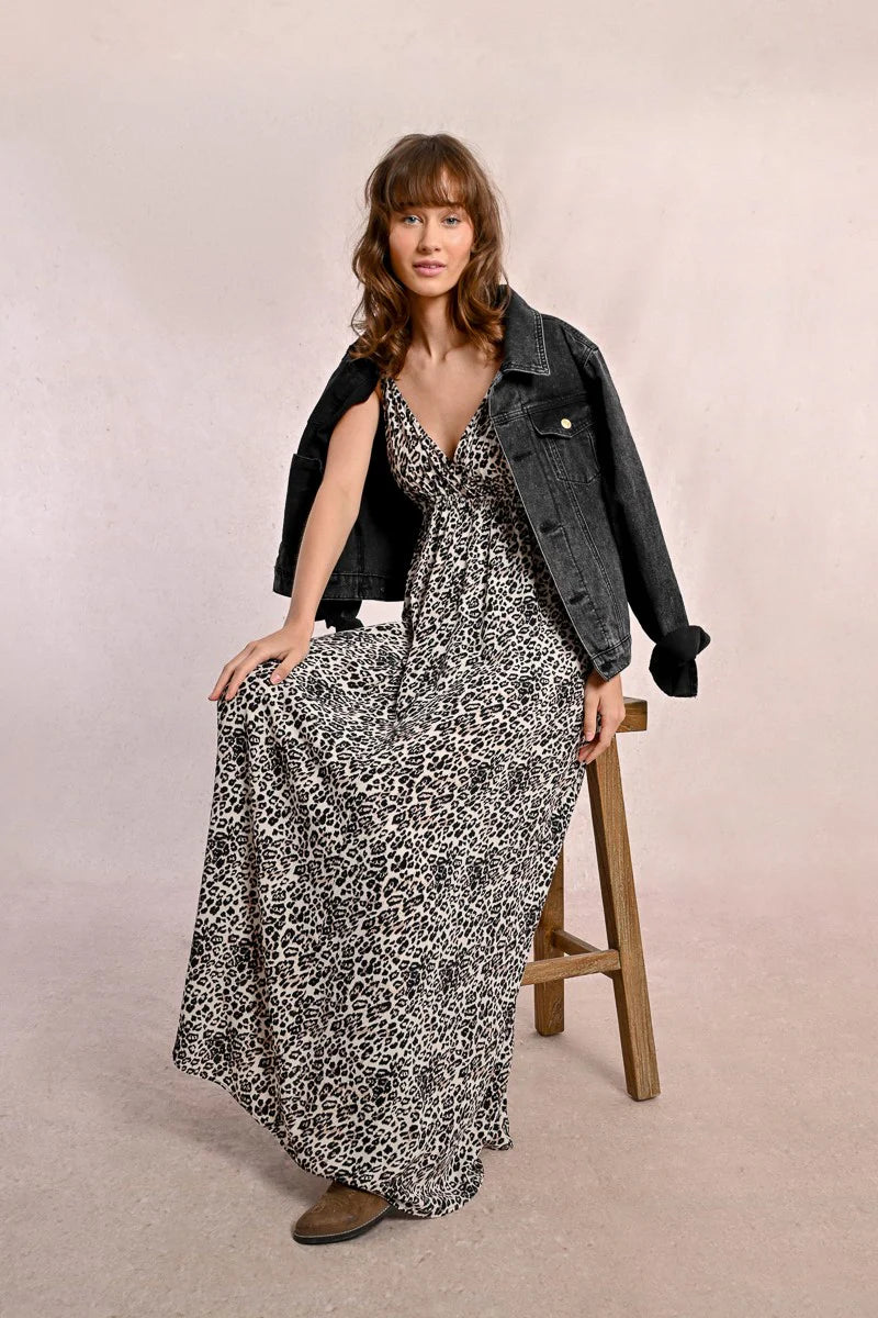 Long Leopard Print Dress