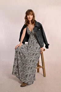 Long Leopard Print Dress
