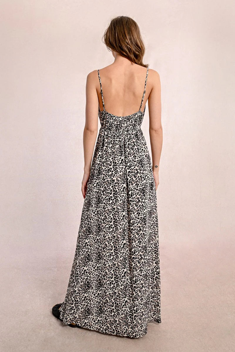 Long Leopard Print Dress