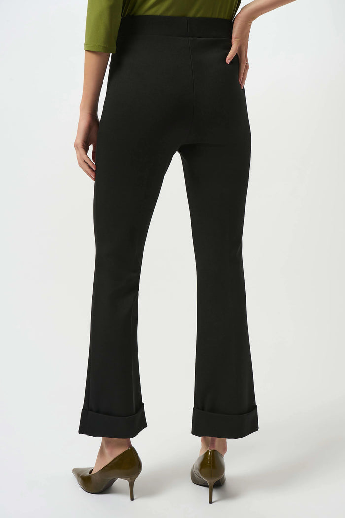 Heavy Knit Flared Pull-On Pants