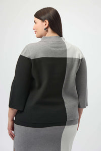 Jacquard Sweater Colour Block Pullover