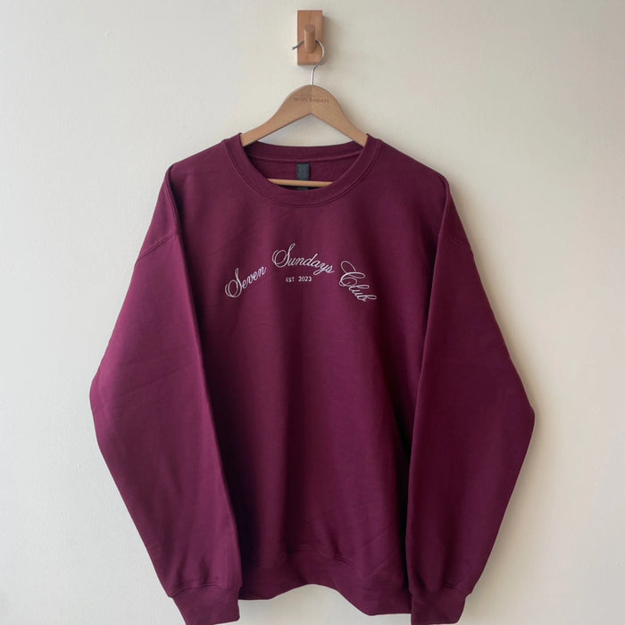 Seven Sundays Crewneck Maroon