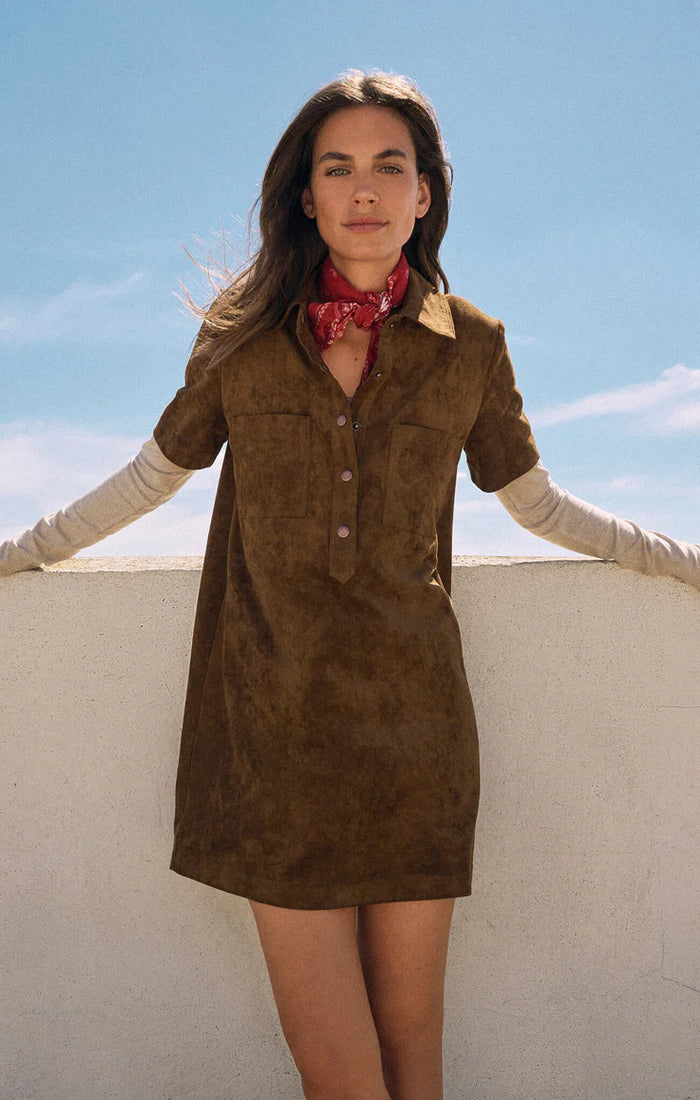 Kellie Faux Suede Mini Dress