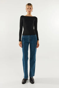MADISON THE LABEL Caden Top - Black